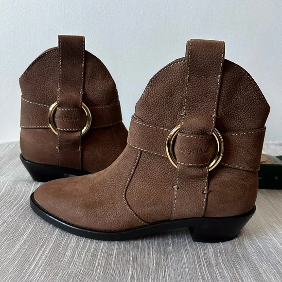 See By Chloe New Ring Ankle Boots Size 7.5 - Picture 3 of 8
